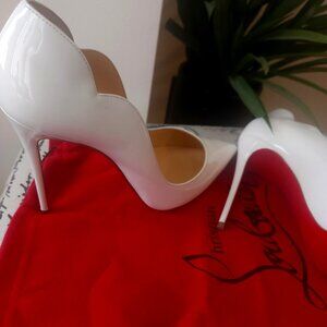 Christian Louboutin Hot Chick 100 White  -  Patent Calf Leather